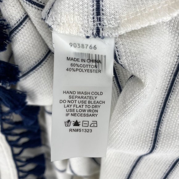 Vince Camuto Womens Striped Fringe Tassel Trim Sleeveless Knit Short Dress - Picture 7 of 7